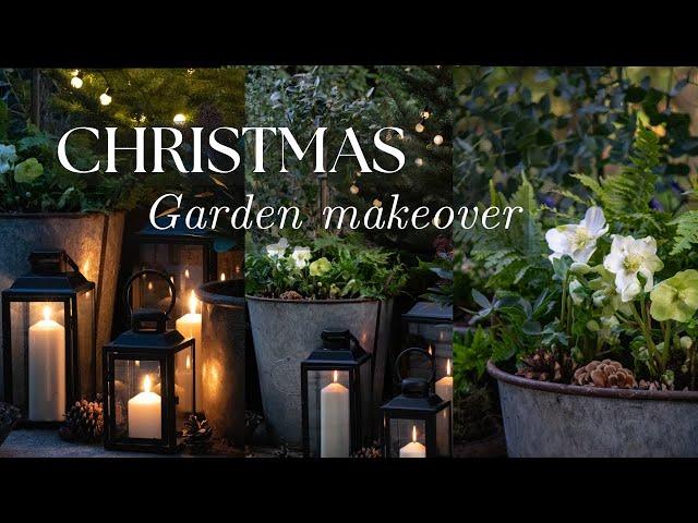 CHRISTMAS GARDEN MAKEOVER  Plant Winter Pots With Me For the Holidays !