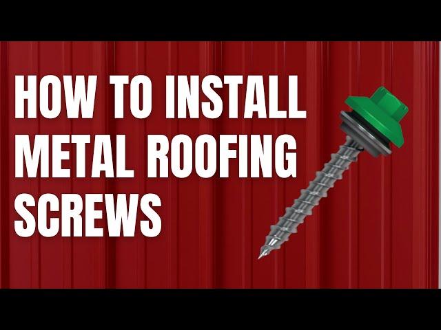 How to install a metal roof screw