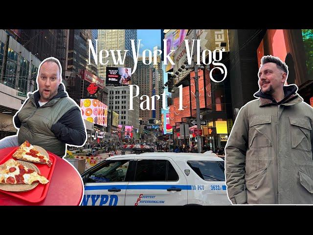 New York Vlog Travel Day 1 | BA Business | Times Square | Pizza | Disney Store | Tim and Matt Travel