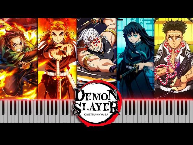 Demon Slayer: Kimetsu no Yaiba All Openings 1-5 on Piano [FREE MIDI]