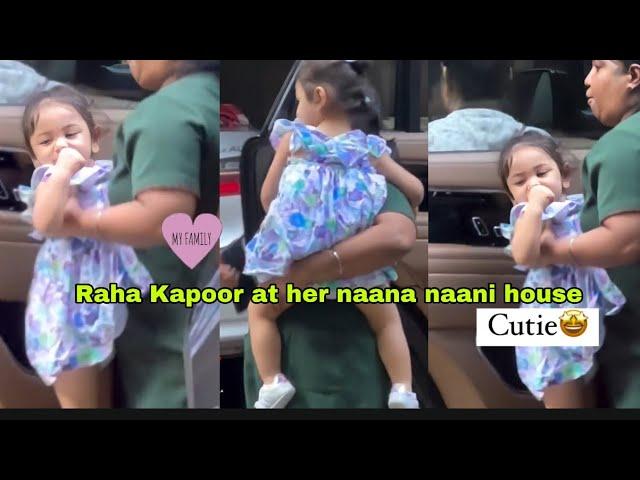 Alia Bhatt Ranbir daughter raha kapoor at Mahesh bhatt house to spend time with her naani naani !!