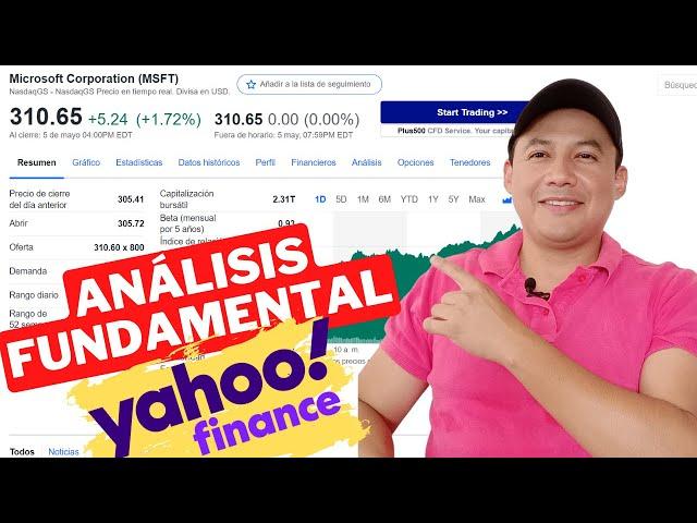 ANALISIS FUNDAMENTAL - Como Analizar ACCIONES de una empresa rápido y sencillo con YAHOO FINANZAS 