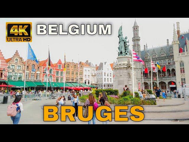 Bruges(Brugge) Belgium 4K - Medieval City Walking Tour 2022