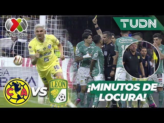  ¡MINUTOS DE LOCURA!  Voltereta POLÉMICA, trifulca y PELEA DE DT`s | América Vs León |  TUDN