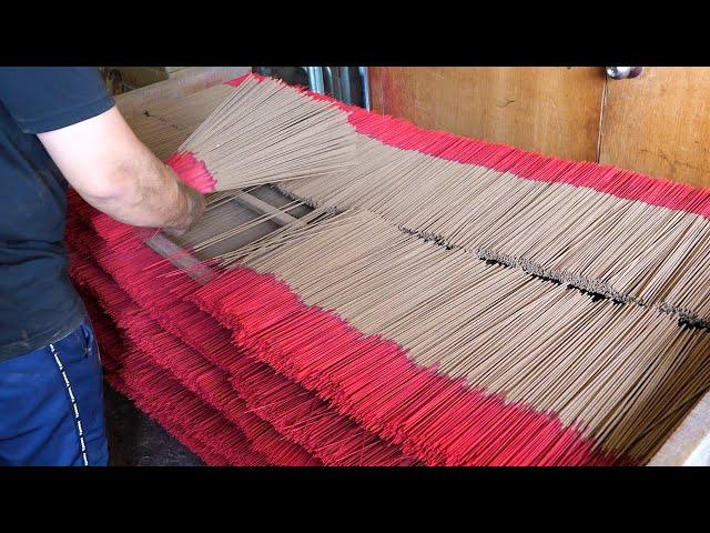 Process of Making Incense Sticks. Taiwan Handmade Incense Sticks Factory