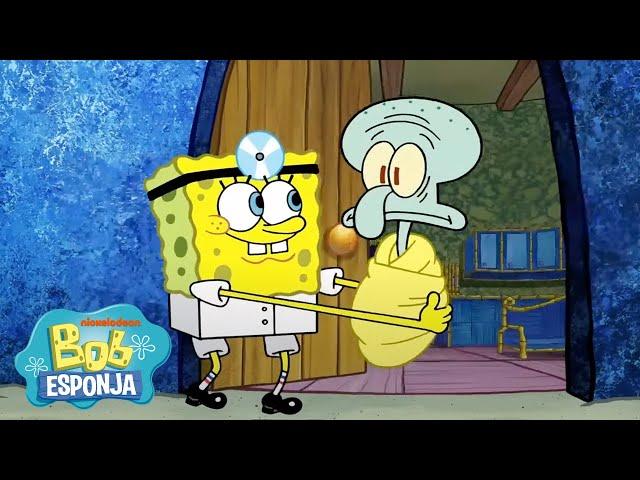 Bob Esponja | Bob Esponja ayuda a Calamardo enfermo | Lo mejor de los NUEVOS episodios