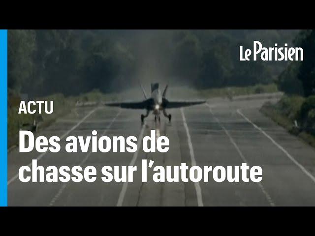 Suisse : des avions de combat F/A-18 atterrissent sur une autoroute