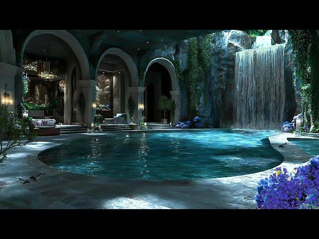 Dreamy Castle Backyard | ASMR: Soothing Waterfall Sounds & Natural Ambience for Ultimate Relaxation