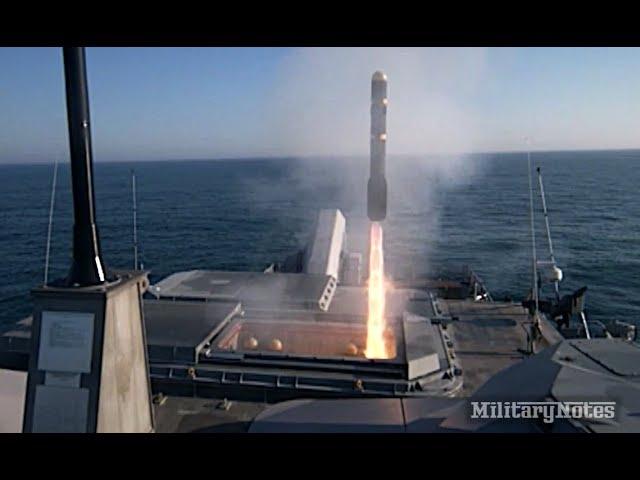 Navy ship's Hellfire missile destroys fast-attack boat target