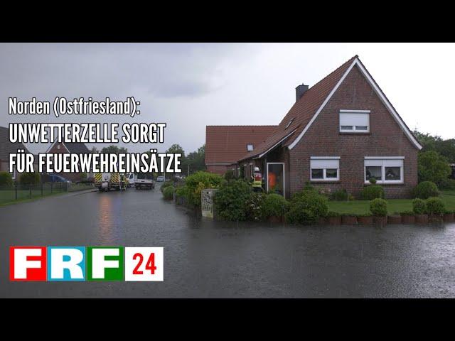 Land unter in Norden: Straßenzüge überflutet - Feuerwehr im Einsatz