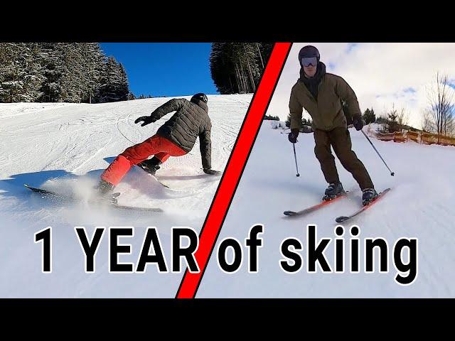 Learning how to Ski - 1 year progression