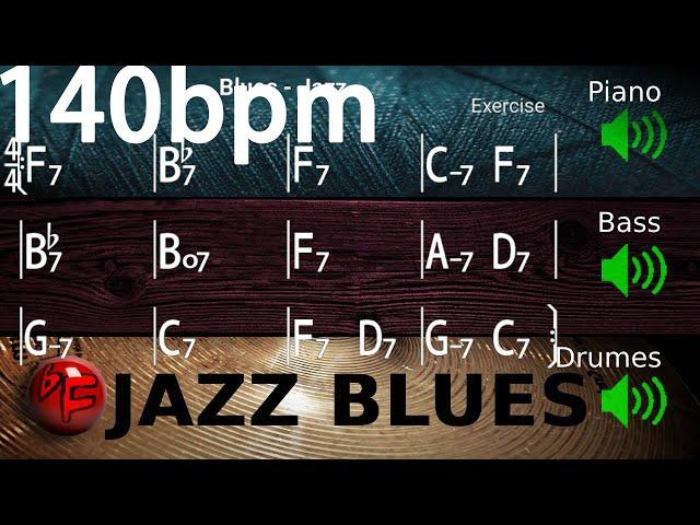 Jazz Blues in F - Jazz Backing Track / Play-along (140bpm)