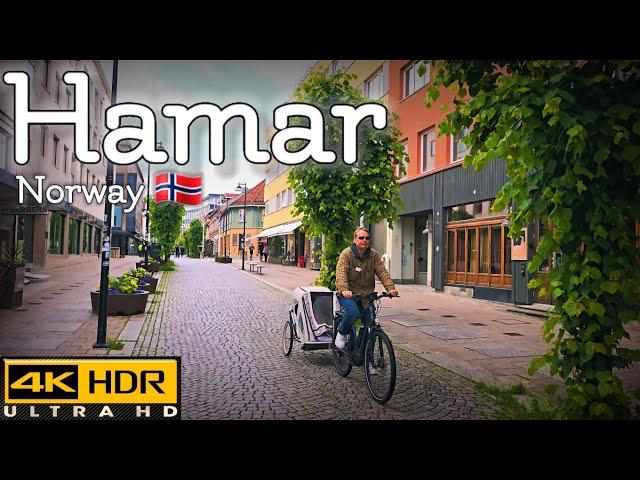 Walk with Me in Hamar in Norway | City Center | 4K HDR | June 2024