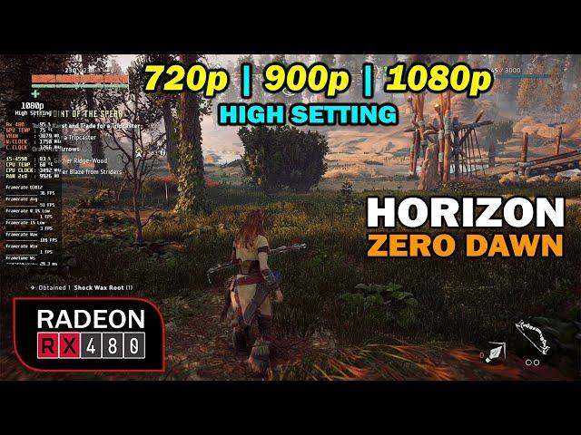 HORIZON ZERO DOWN | RX 480 4GB + i5-4590 | 720p, 900p, 1080p | High Setting