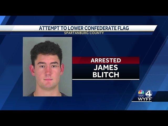 Man arrested after attempting to take down Confederate flag off I-85, officials say