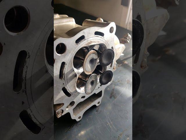 #Shorts Replacing Exhaust Valve Seats on Single Cylinder Motorcycle head