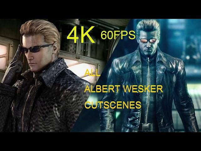 Resident Evil 5 - All Albert Wesker Cutscenes (4K 60FPS)