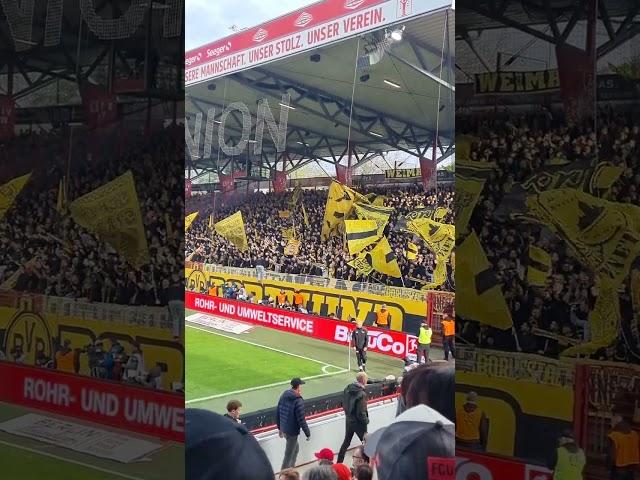 Bundesliga Highlight: Union Berlin - Borussia Dortmund. 05.10.2024. BVB Fans Stimmung...