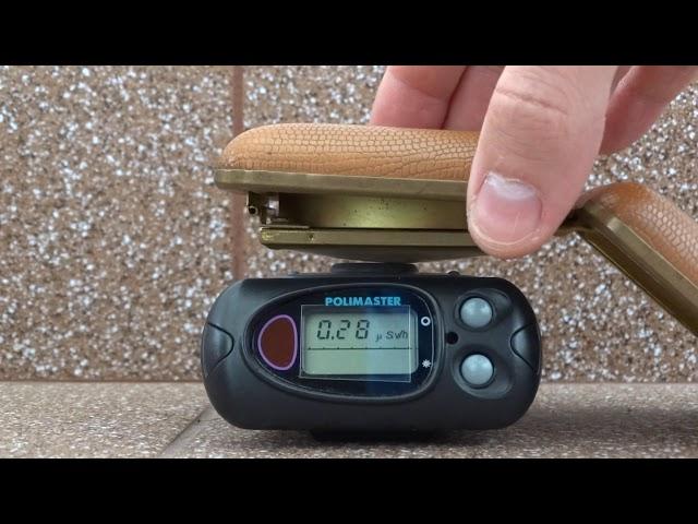 Dosimeter Radiometer Polimaster PM 1621 Geiger Counter and Radioactive Sources