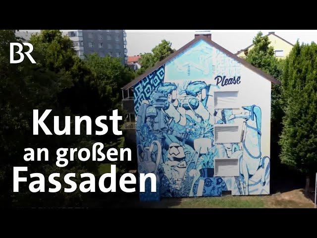 Bunte Fassaden zur Orientierung: Das Kunstprojekt "Landmarks" | Schwaben + Altbayern  | BR