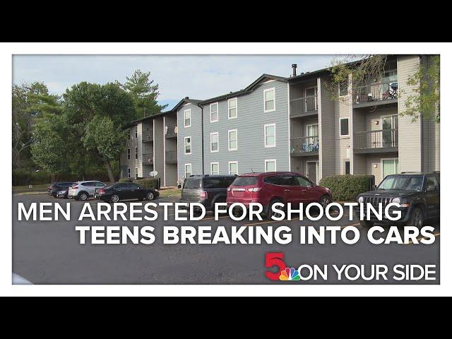 Men arrested for shooting at teens breaking into cars