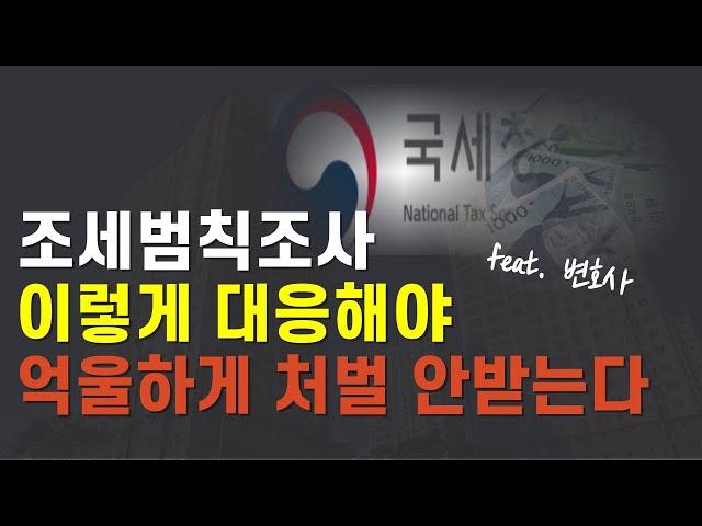 조세범칙조사 처벌 피하는 방법 /세무조사 대응법