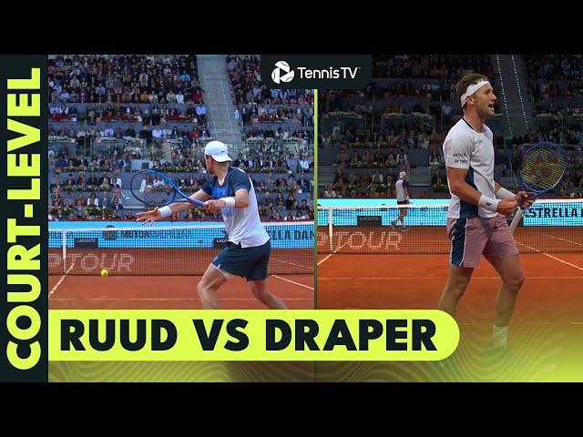 Tennis In This View!  Casper Ruud vs Jack Draper Court-Level Highlights | Madrid 2025 Final