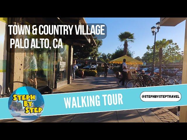 [4K Walk] Summer Afternoon at Shopping Plaza in Palo Alto California USA Silicon Valley #stanford