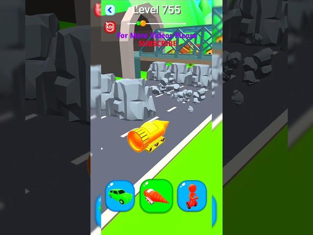 #755 Shape-shifting Funny Race Gameplay new hyper casual games #shorts #gameplay #shapeshifting