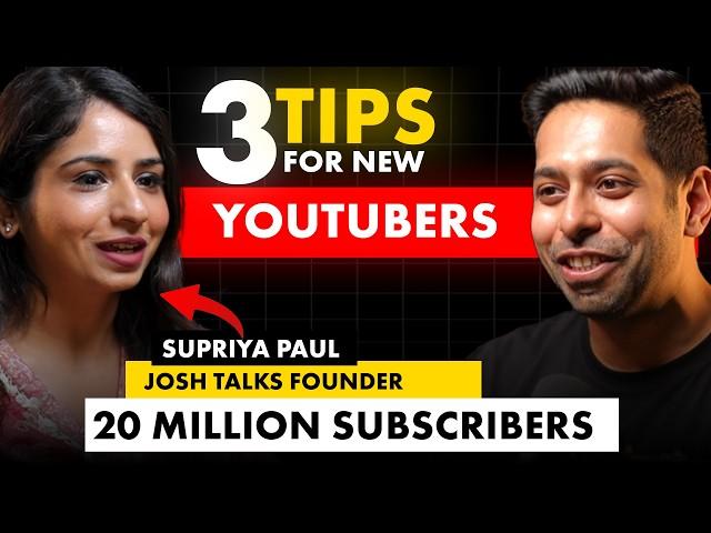 Starting Youtube in 2024, Monetisation and Future of Content Creation | Josh Talks Founder - Supriya