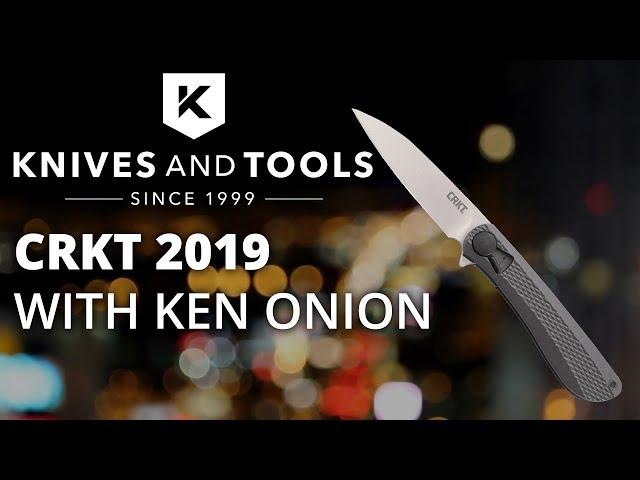 CRKT 2019 models with Ken Onion at Shot Show 2019 - Knivesandtools.com