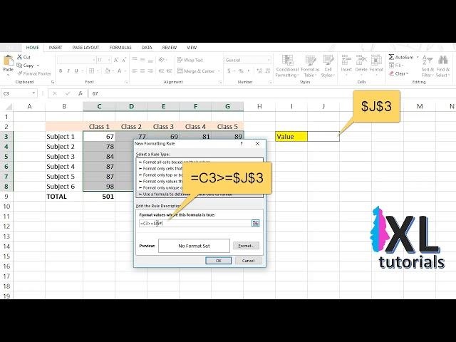 Conditional Formatting Based On Another Cell