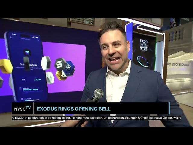 JP Richardson, CEO, Exodus Joins NYSE TV Live