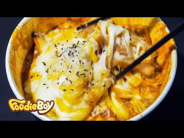 Cheese + Cheese + Cheese and Cheese Topokki - Korean Street Food