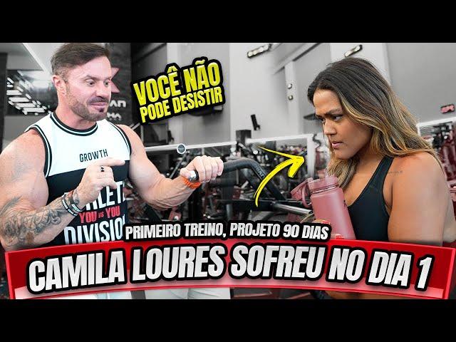 CAMILA LOURES SOFREU COM O CARIANI NO PRIMEIRO DIA DE TREINO