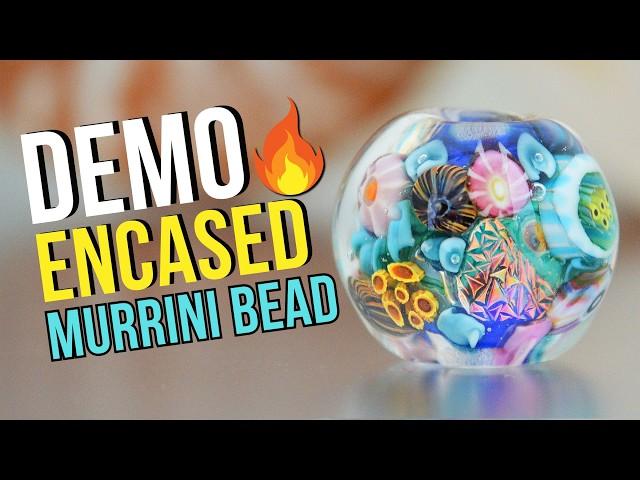  DEMO: Encased Murrini Lampwork Glass Bead