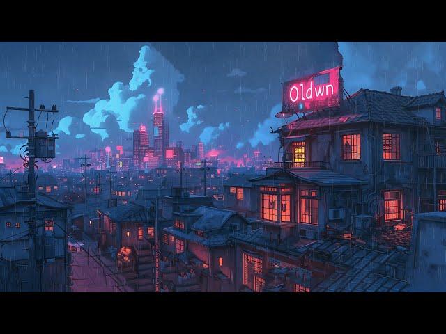 Lofi hip hop beats Retro Japanese Town  1980s and 90's nostalgia Ambience  Lofi Rain Playlist