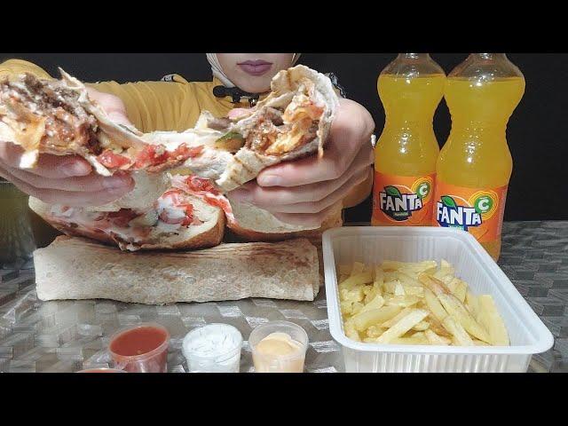 ASMR  LAVASH & HOT DOG & FREE  WITH TRIPLE SАUCE