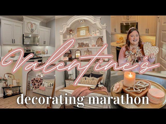 VALENTINE’S DECORATE WITH ME MARATHON | DECORATING FOR VALENTINE’S | VALENTINE’S DECOR IDEAS