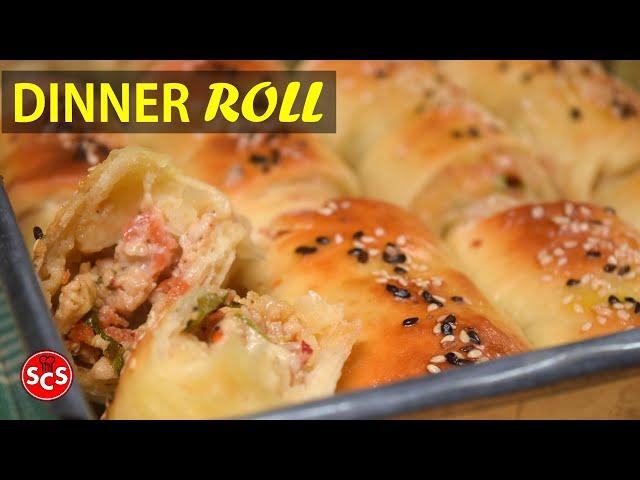 Dinner Roll Recipe - Homemade Cheesy Chicken Dinner Rolls - Saima's Cooking Secrets