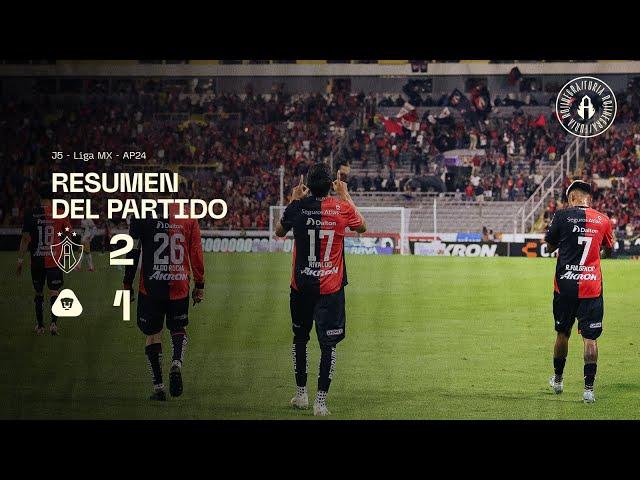 Resumen | Atlas FC 2 - 1 Pumas| Jornada 5 | Apertura 2024