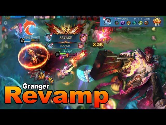 REVAMP Granger is Here KDA 27-0-6 ~ Gameplay Best Build & Emblem | Mobile Legends