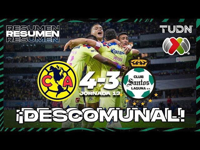 Resumen y goles | América 4-3 Santos | AP2023-J13 | Liga Mx | TUDN