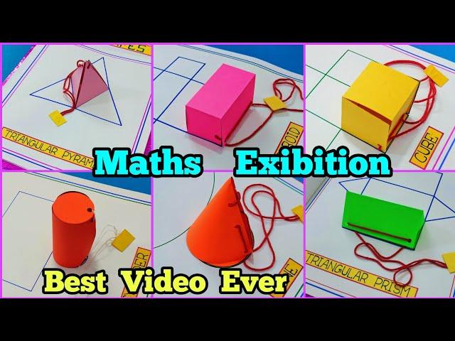 3D Shapes model#maths project#maths working model#maths Exibition model#cube, cuboid, cylinder,cone