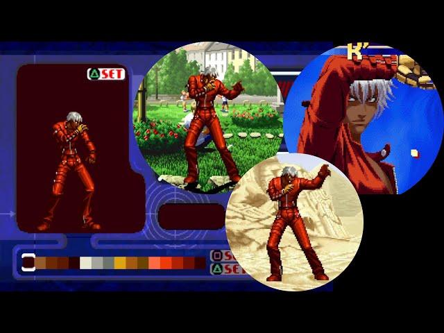 [PS1] KOF99 - K' (with Contest Color) Single Playthrough