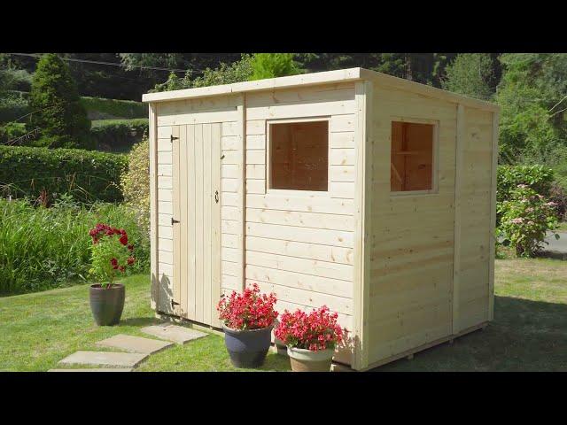 Storehaus 8ft x 6ft Garden Shed Pent Roof With Windows