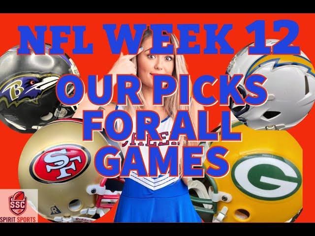 NFL WEEK 12 ALL GAME PICKS