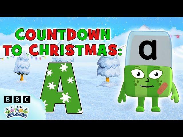 Alphablocks - Countdown to Christmas | The Letter A | Phonics for Kids