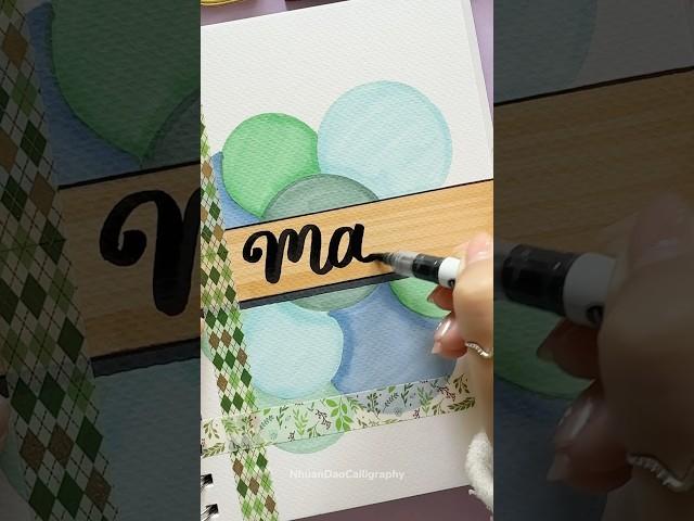Easy Front Page Design for Journal  #shorts #nhuandaocalligraphy #frontpage
