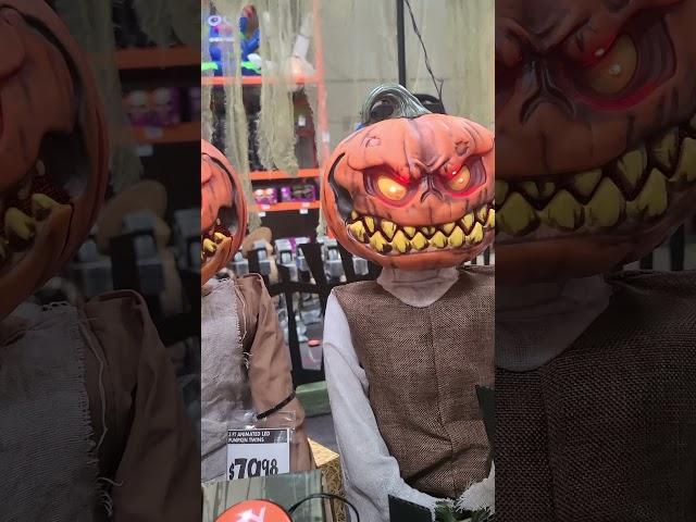  DEVILISH TWIN PUMPKIN ANIMATRONICS AT HOME DEPOT #shorts